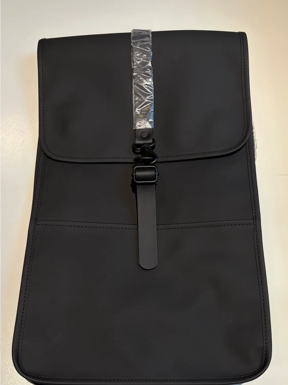 Black Minimalist RAINS Backpack